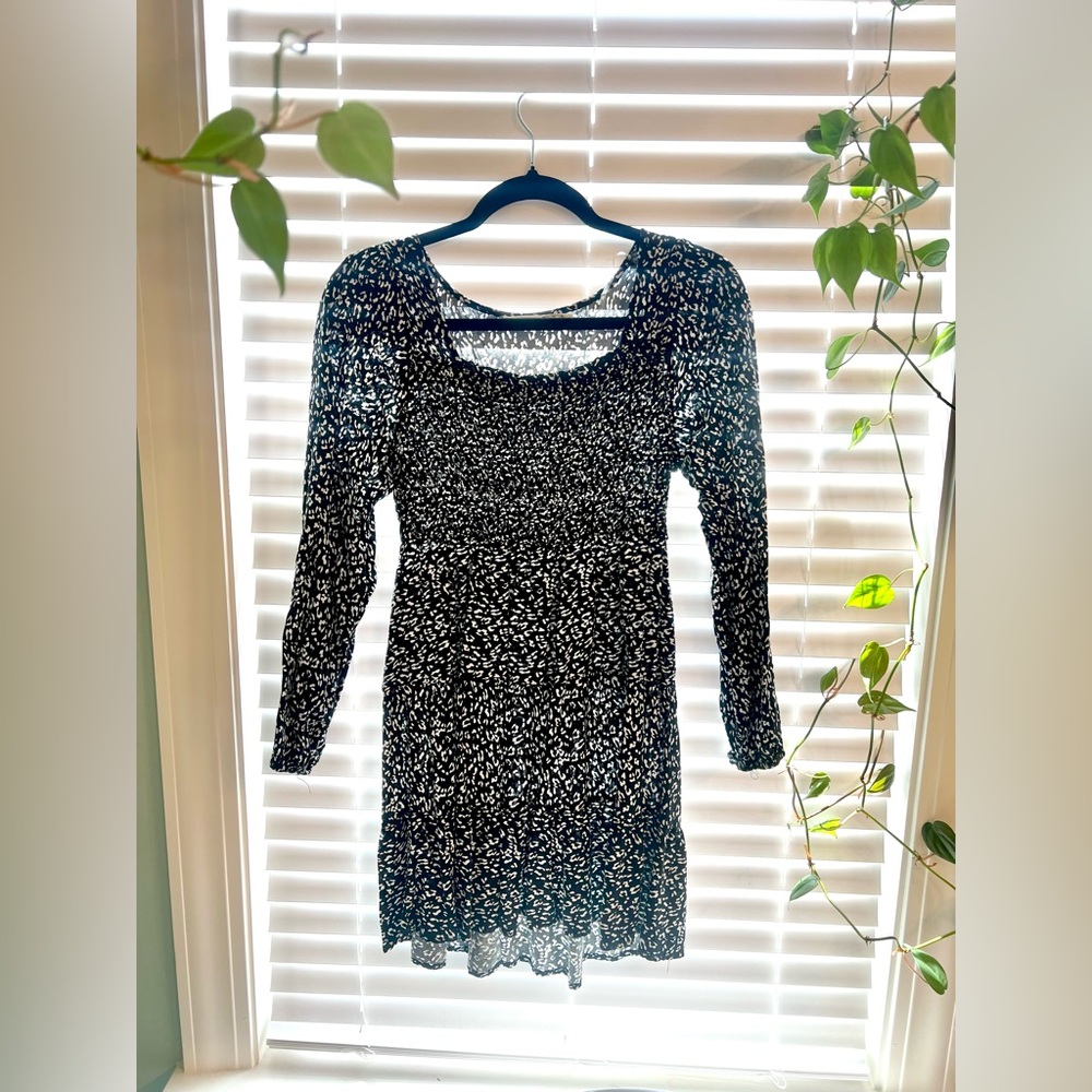 Liberty Love Black and White Long Sleeve Dress